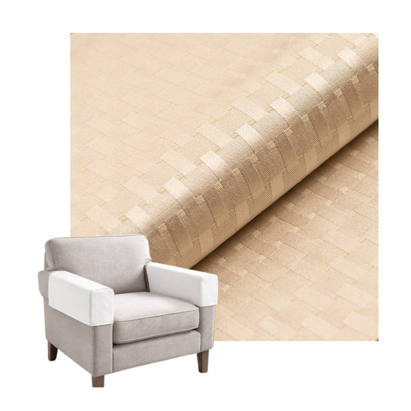 Checker Cream Custom Armrest Cover