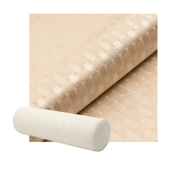 Checker Cream Premium Weave Bolster Pillow