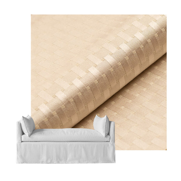 Checker Cream Custom Daybed Cover