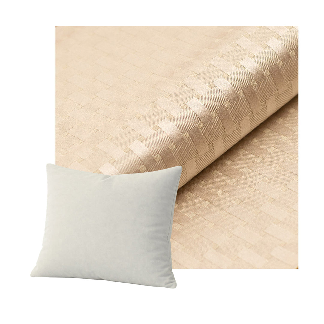 Checker Cream Throw Pillow