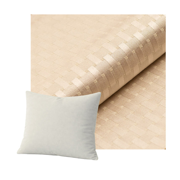 Checker Cream Throw Pillow