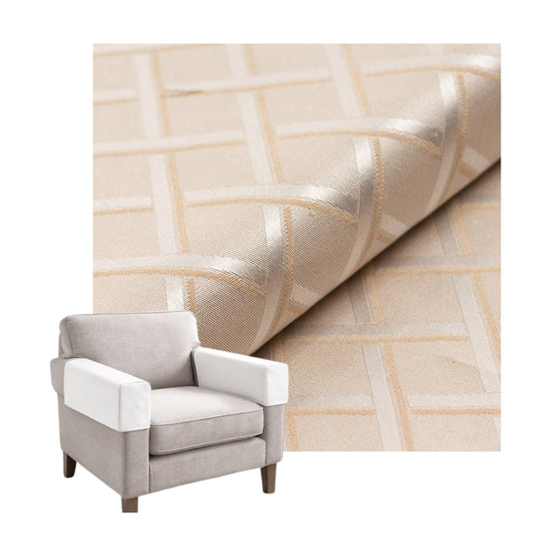 Ivory Lattice Custom Armrest Cover