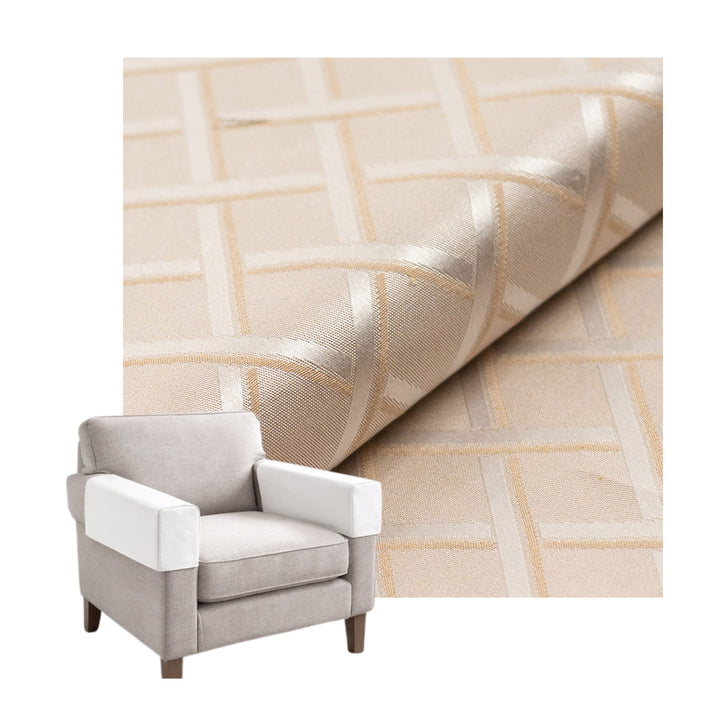 Ivory Lattice Custom Armrest Cover