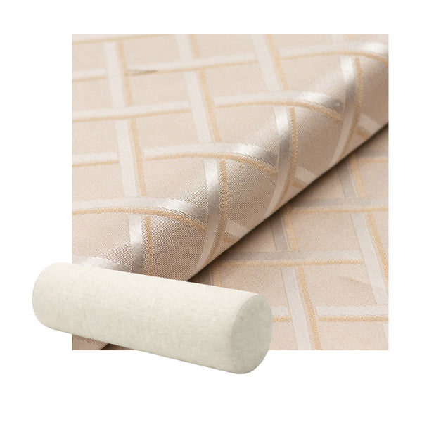 Ivory Lattice Premium Weave Bolster Pillow