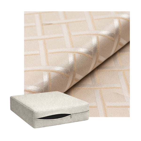 Ivory Lattice Custom Cushion Cover