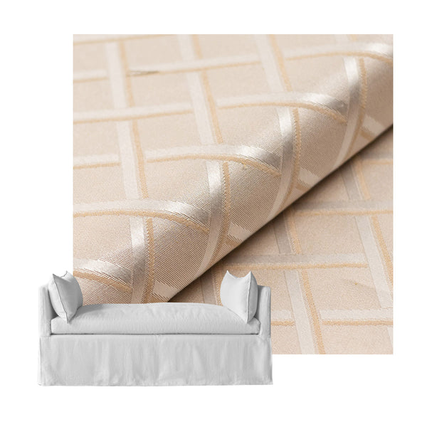 Ivory Lattice Custom Daybed Cover