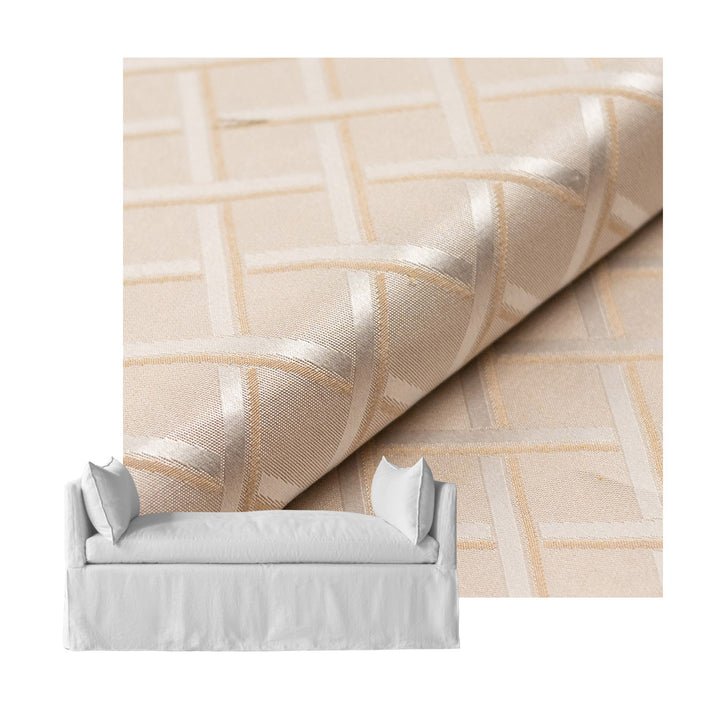 Ivory Lattice Custom Daybed Cover