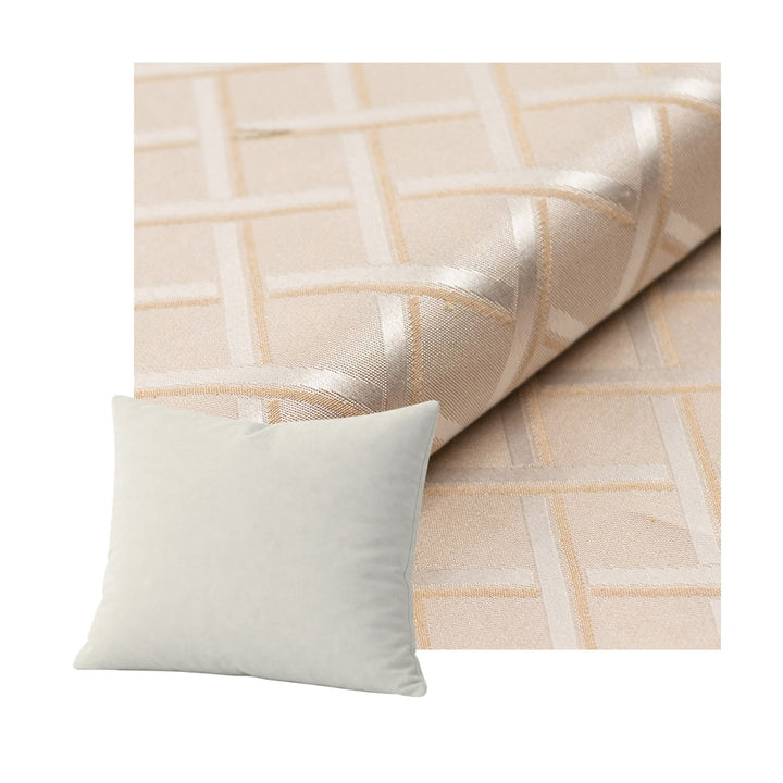 Ivory Lattice Throw Pillow
