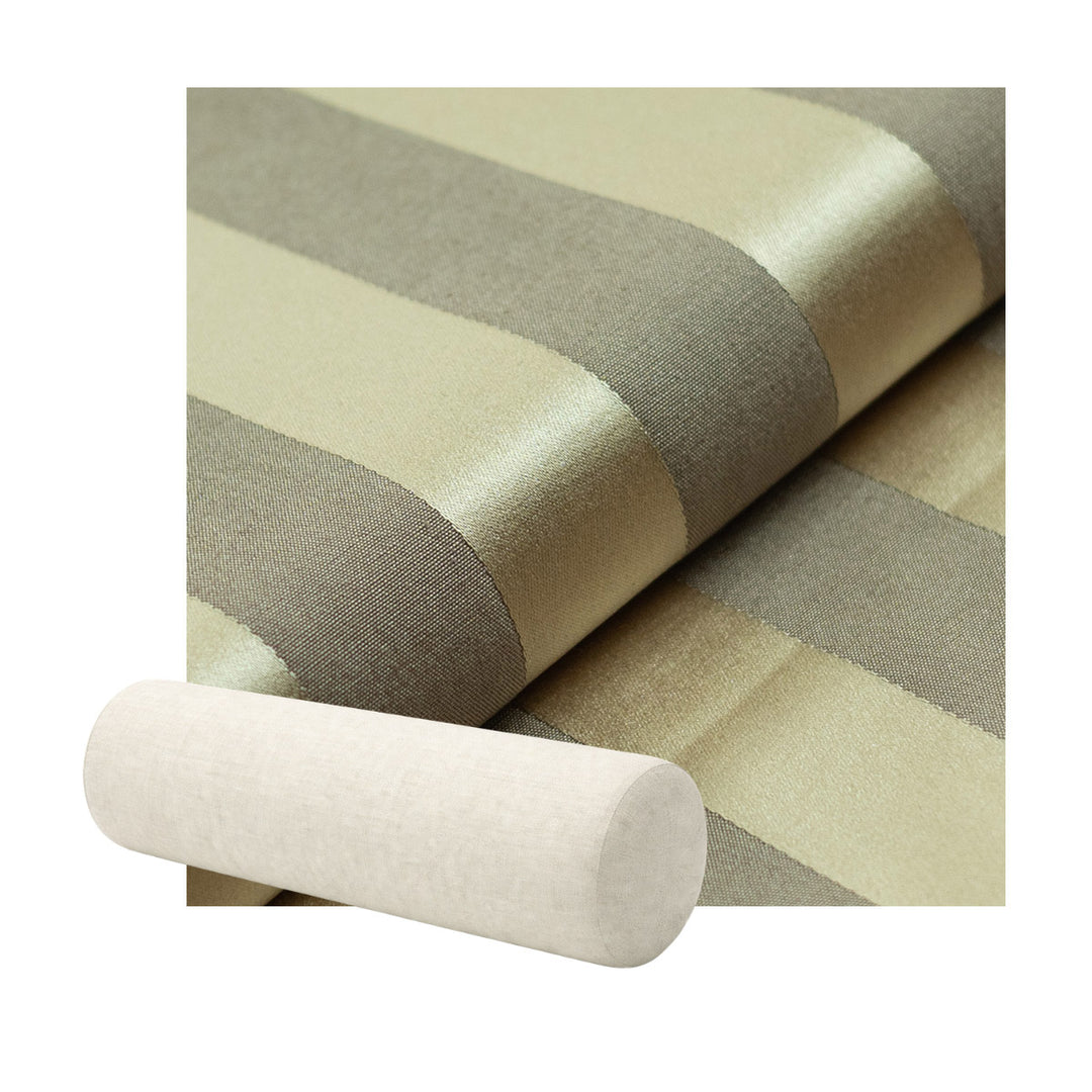Gold Stripe Damask Bolster Pillow