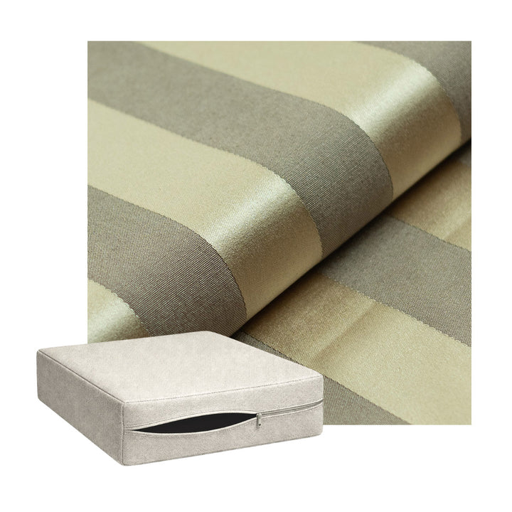 Gold Stripe Damask Custom Cushion Cover