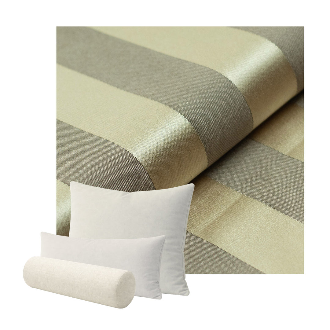 Gold Stripe Damask Custom Pillow Cover