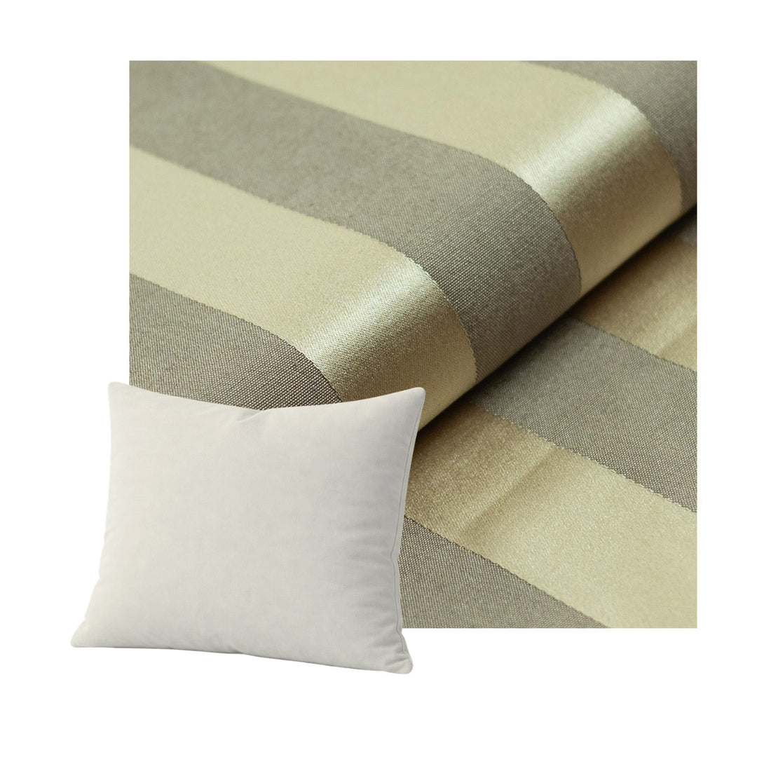 Gold Stripe Damask Throw Pillow