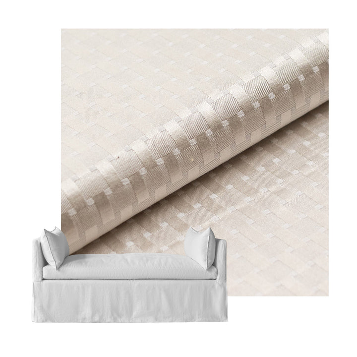 Checker Ivory Custom Daybed Cover