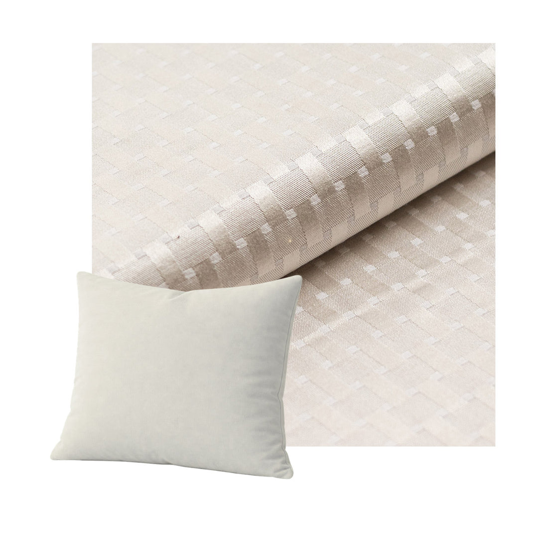 Checker Ivory Throw Pillow