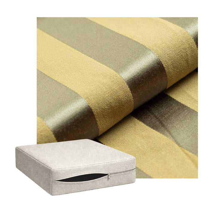 Cognac Stripe Damask Custom Cushion Cover