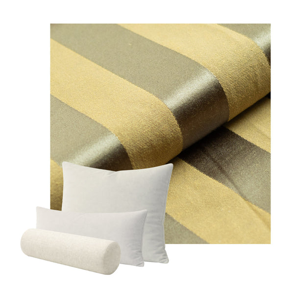 Cognac Stripe Damask Custom Pillow Cover