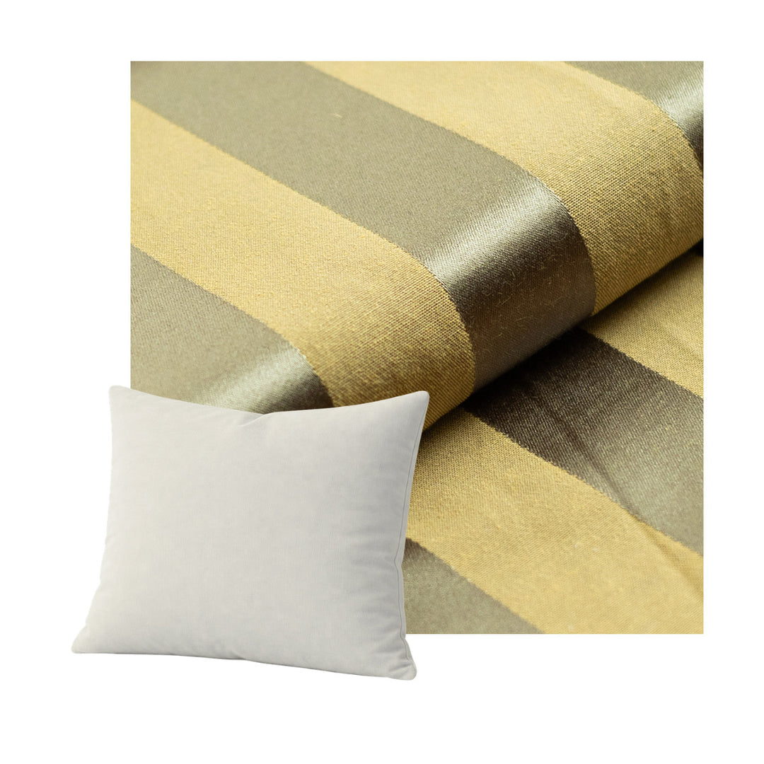Cognac Stripe Damask Throw Pillow