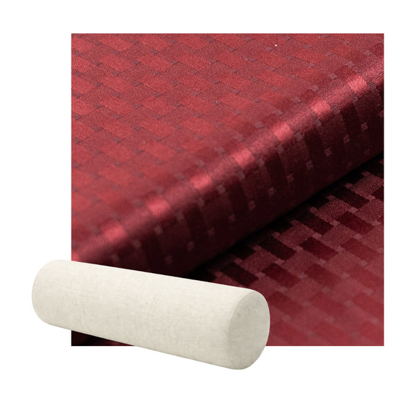 Checker Ruby Red Premium Weave Bolster Pillow