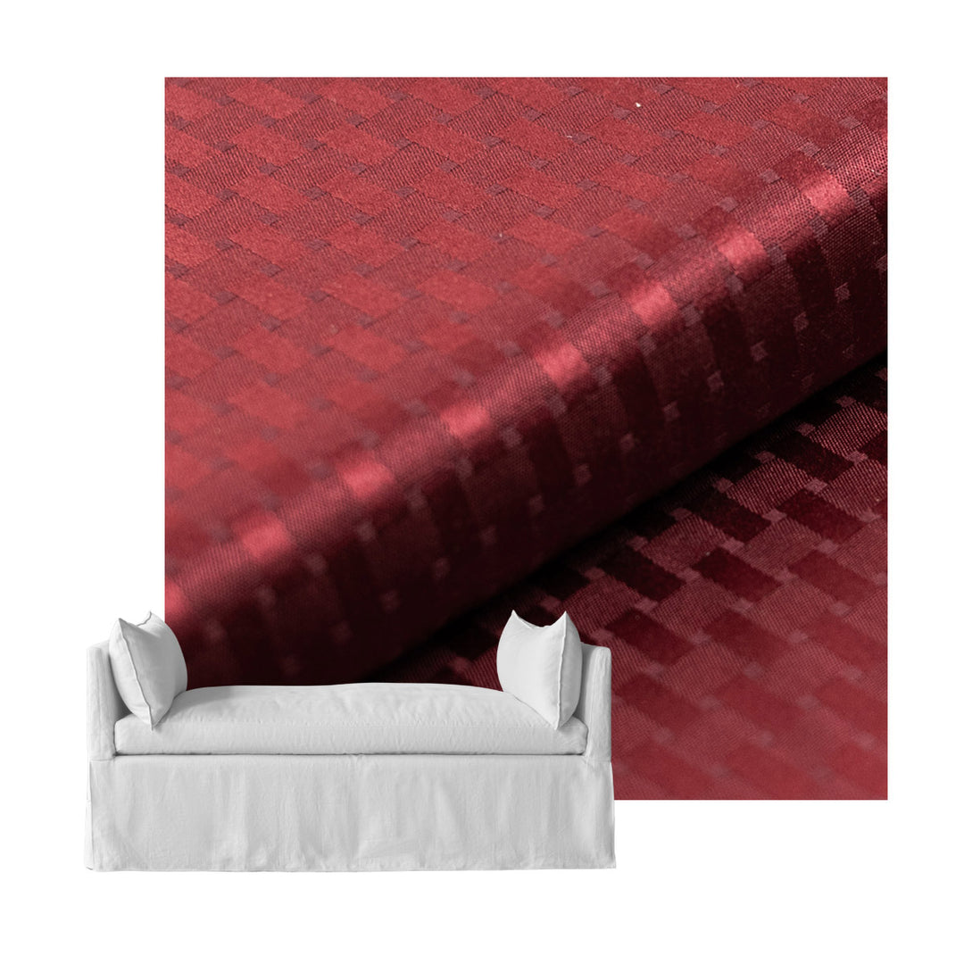 Checker Ruby Red Custom Daybed Cover