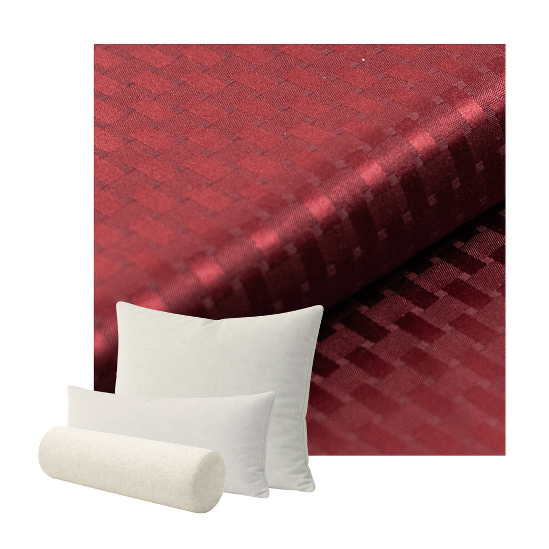 Checker Ruby Red Custom Pillow Cover