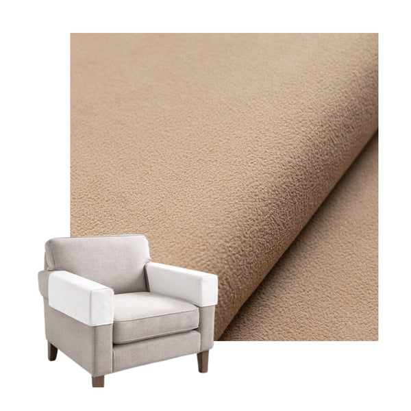 Extra Soft Beige Velour Custom Armrest Cover