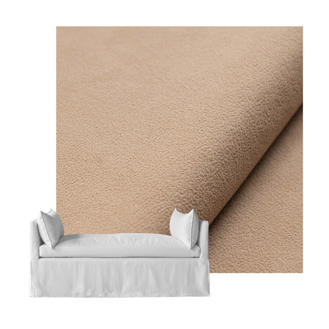 Extra Soft Beige Velour Custom Daybed Cover
