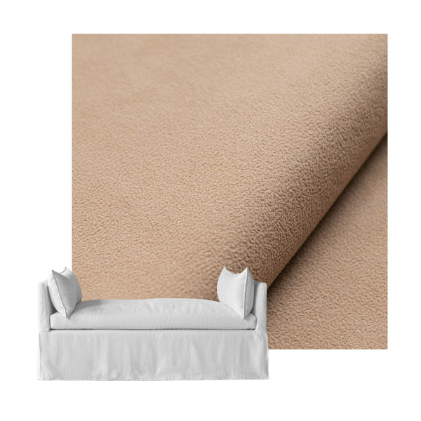 Extra Soft Beige Velour Custom Daybed Cover