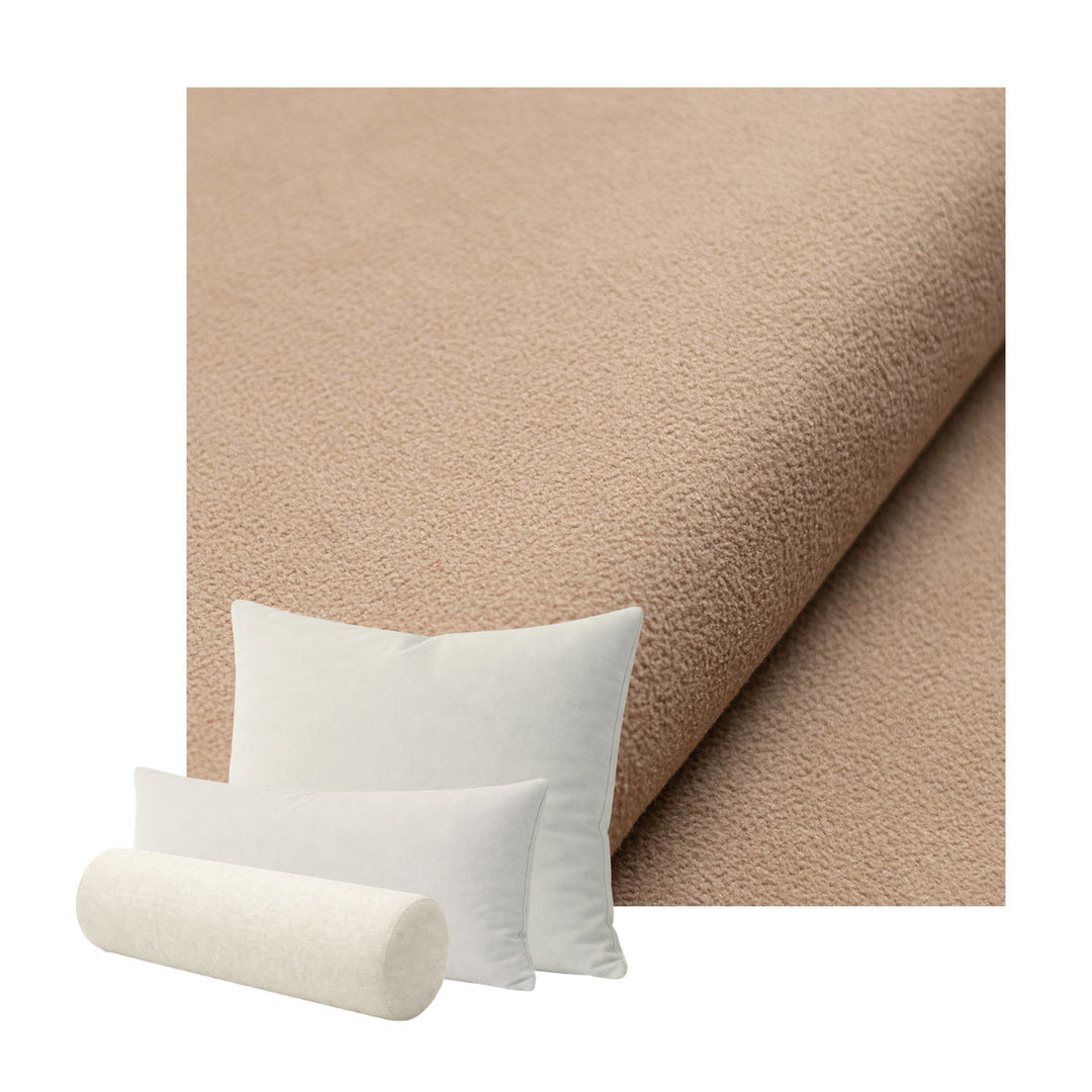 Extra Soft Beige Velour Custom Pillow Cover