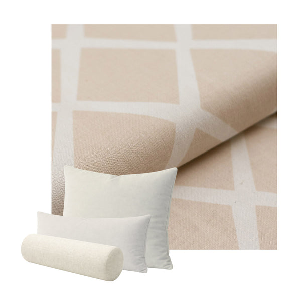 Lattice Beige Canvas Custom Pillow Cover