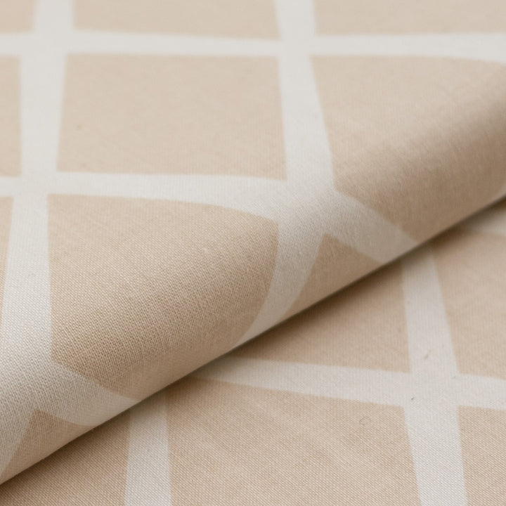 Lattice Beige Canvas Custom Dining Chair Cover
