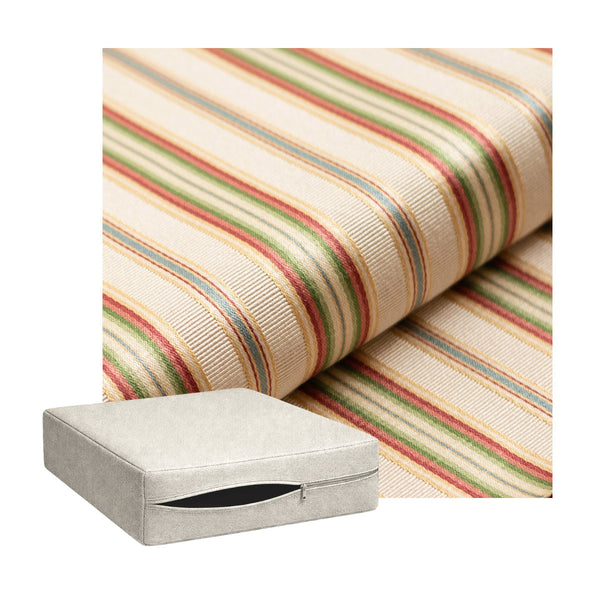 Ivory & Sage Stripe Custom Cushion Cover