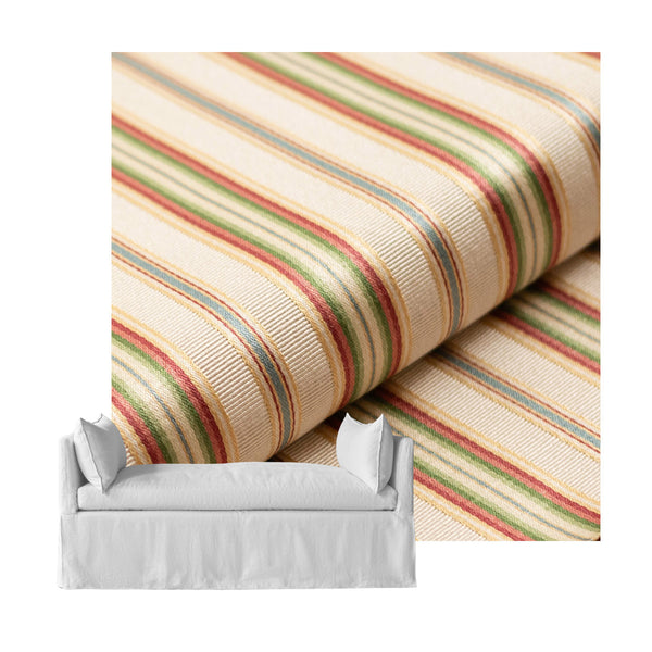 Ivory & Sage Stripe Custom Daybed Cover