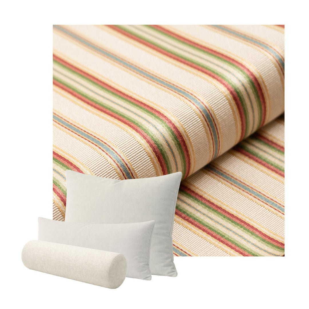 Ivory & Sage Stripe Custom Pillow Cover