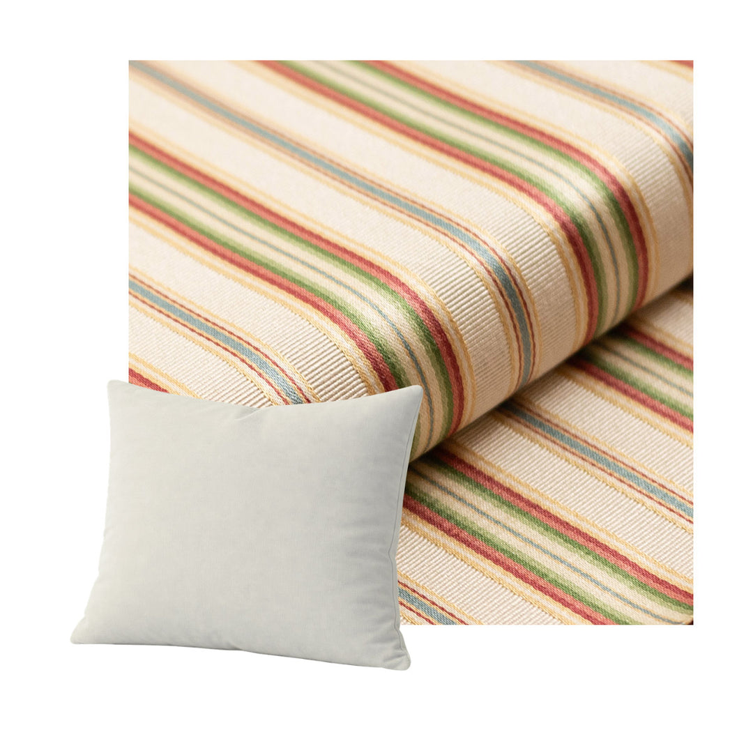Ivory & Sage Stripe Throw Pillow