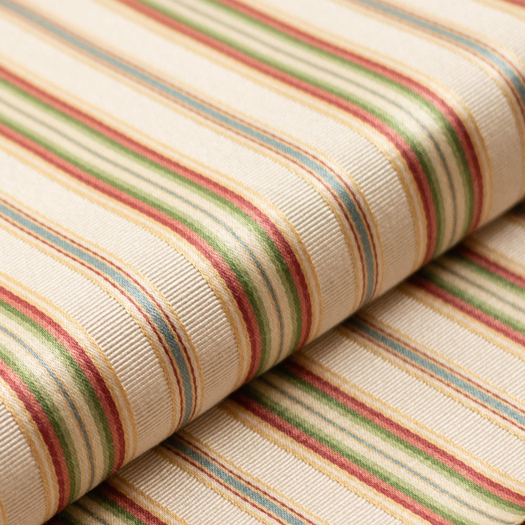 Ivory &amp; Sage Stripe Custom Dining Chair Cover