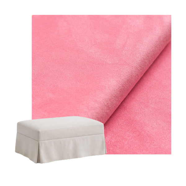 Rose Pink SuedeTouch Custom Ottoman Slipcover