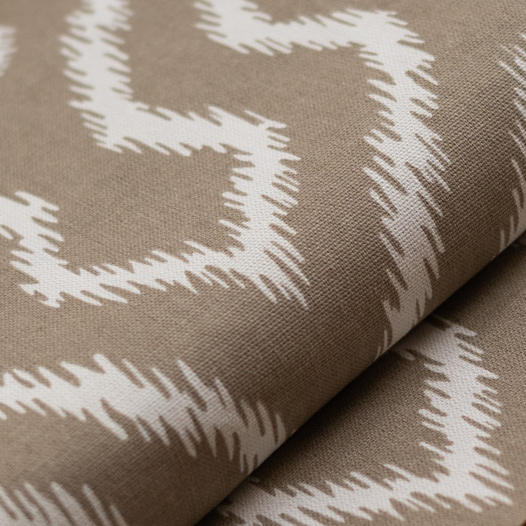 Relaxed Taupe Geometric Print Canvas Bolster Pillow