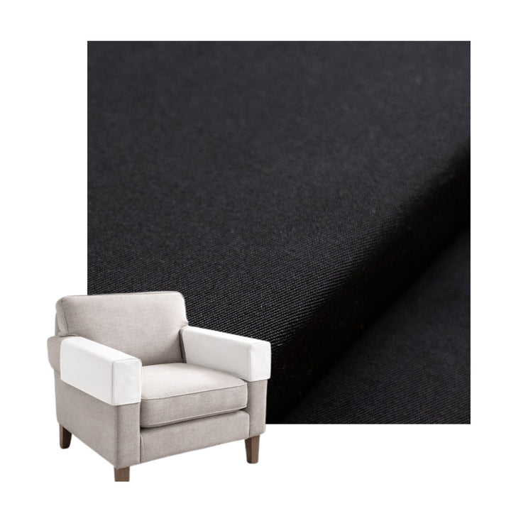 Pure Black Canvas Custom Armrest Cover