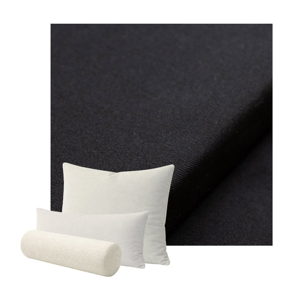 Pure Black Canvas Custom Pillow Cover