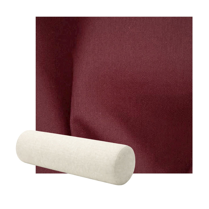 Relaxed Burgundy Canvas Bolster Pillow