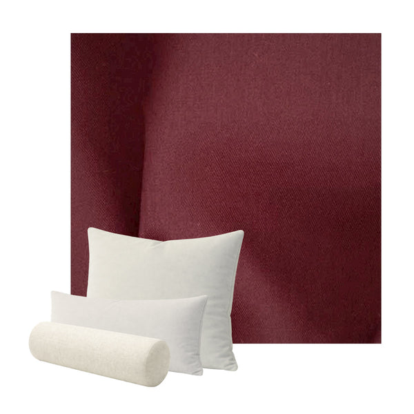 Burgundy Canvas Custom Pillow Cover