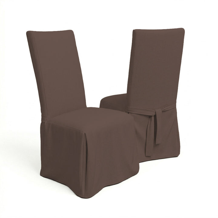 Chocolate Brown Heavyduty Canvas Custom Dining Chair Cover