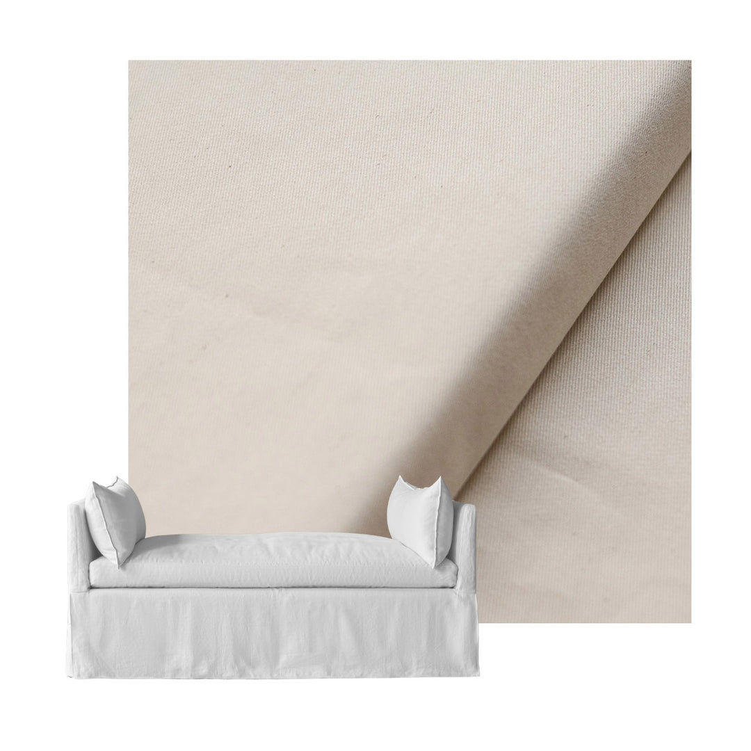 Natural White Canvas Custom Daybed Cover