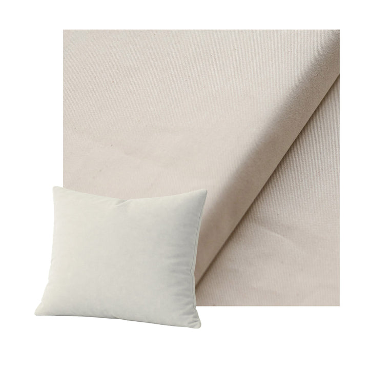 Natural White Canvas Throw Pillow