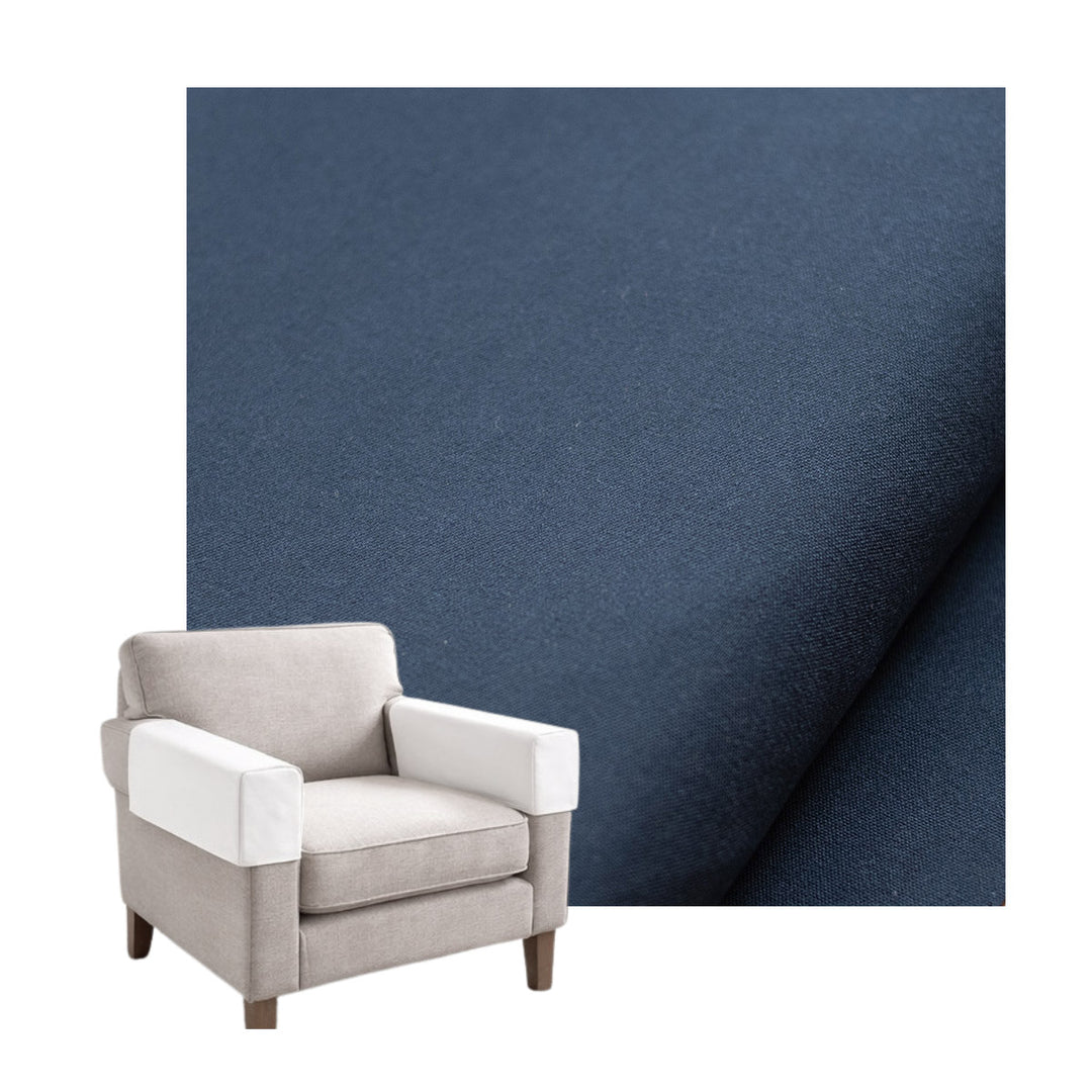 Navy Blue Canvas Custom Armrest Cover