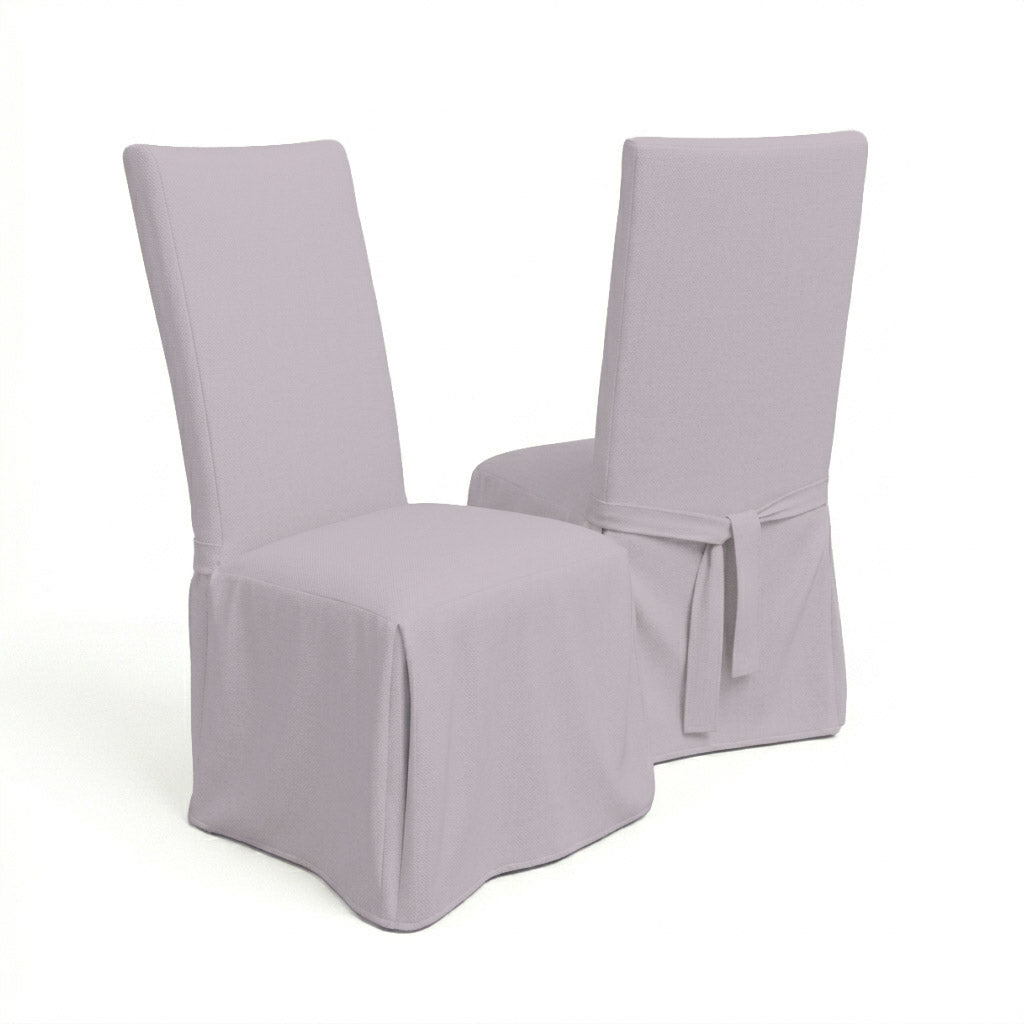 Gray Smoke Canvas Custom Dining Chair Cover