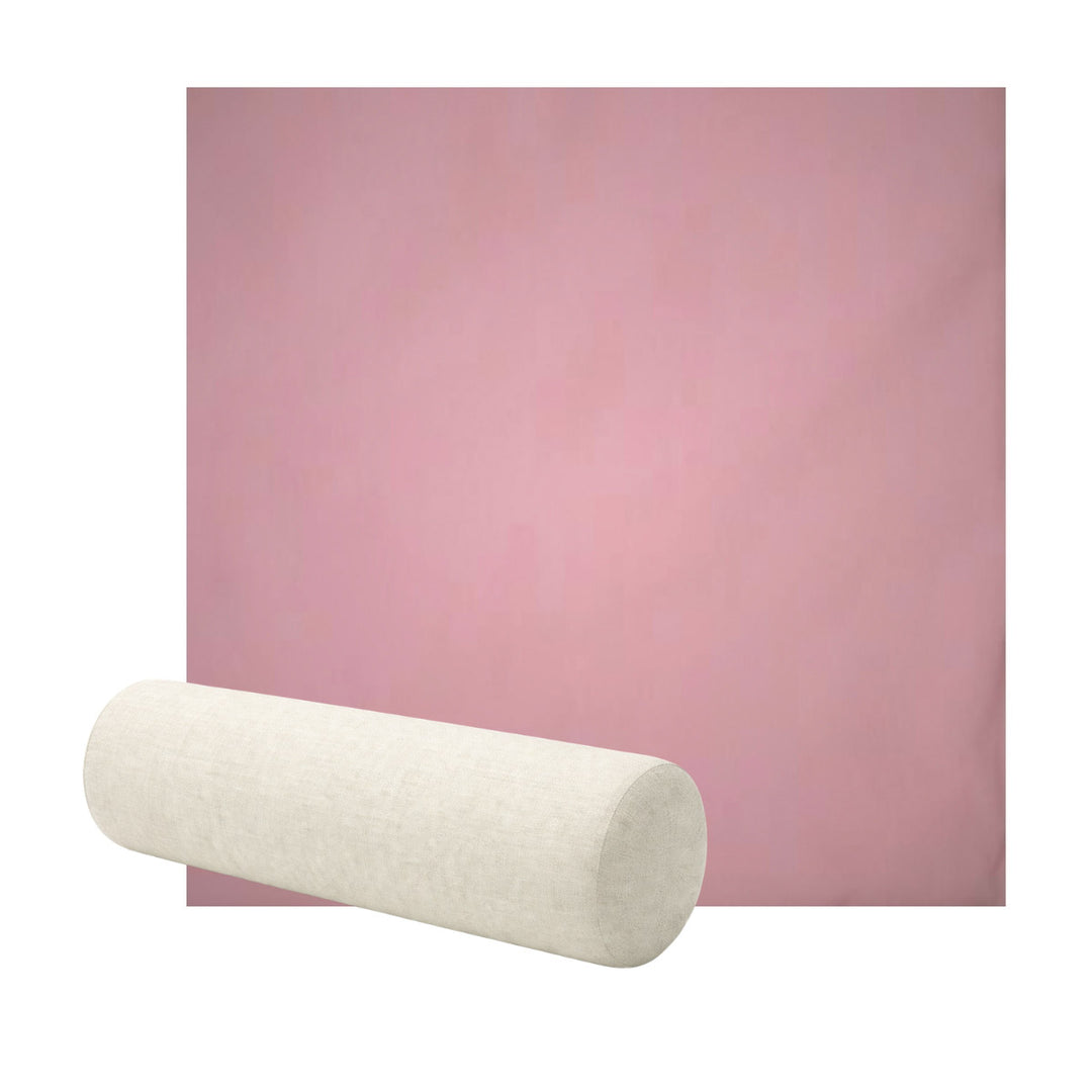 Relaxed Blush Pink Canvas Bolster Pillow