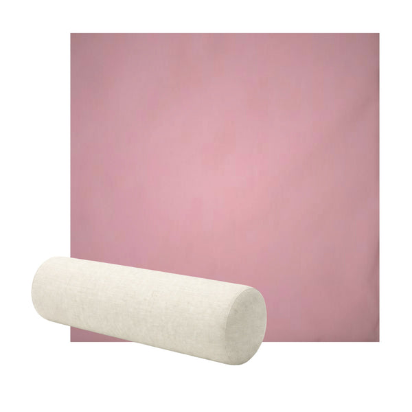 Relaxed Blush Pink Canvas Bolster Pillow