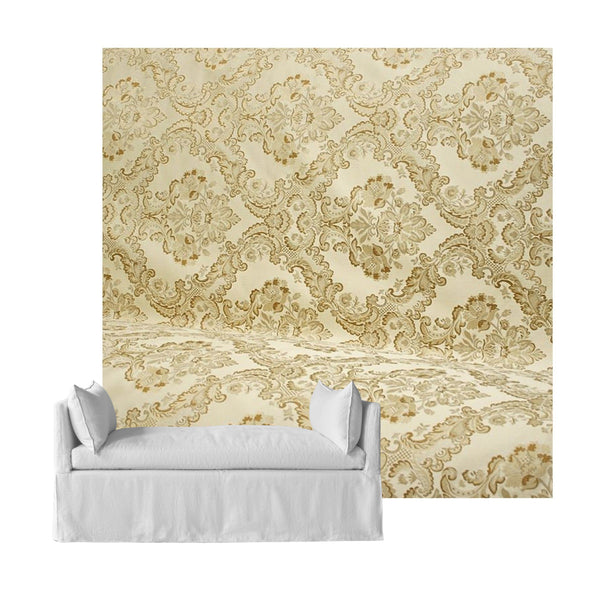 Vintage Gold Floral Damask Custom Daybed Cover
