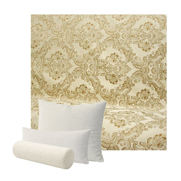 Vintage Gold Floral Damask Custom Pillow Cover
